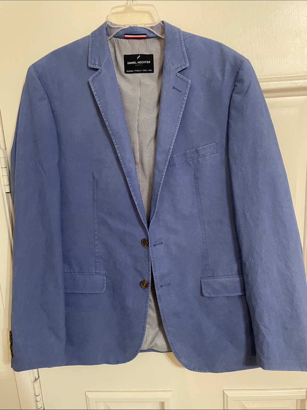 Daniel Hechter Sky Blue Cotton Sport Coat Sz 44 L New